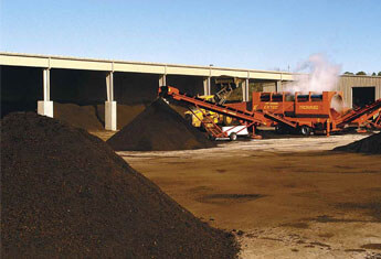 Windrow composting equipment, Composting process